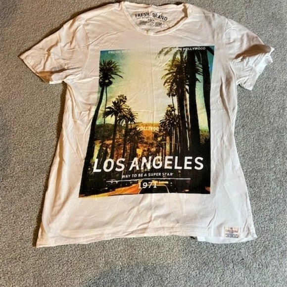 Boys Fresh Brand Los Angeles White Tee With L - Picture 2 of 3